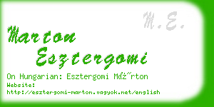 marton esztergomi business card